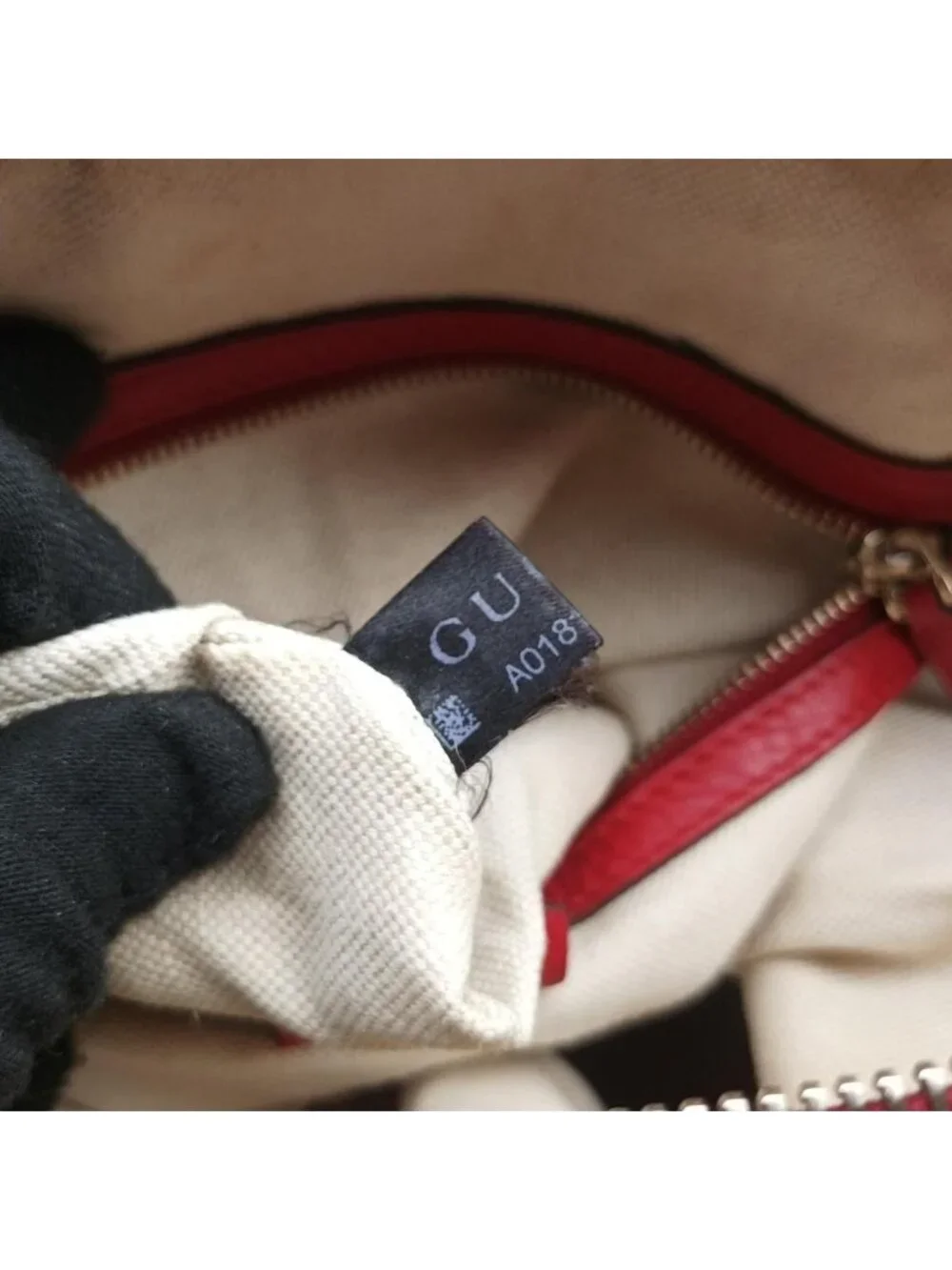 Gucci Sherry Line Beige Red Green Canvas Leather Shoulder Bag